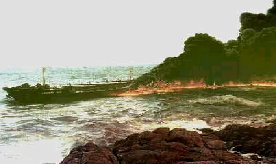 Figura 28 cap4 Accidente del AEGEAN SEA (1992) frente a las costas de A Coruña